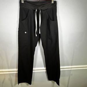 Figs Scrubs Cade Cargo Scrub Pants Womens XXS  Drawstring Nurse Black T21004